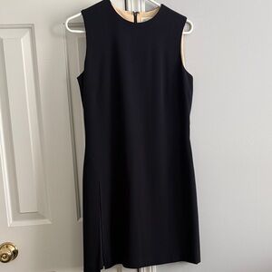 Ann Taylor Black Mini Shift Dress with Cream Trim